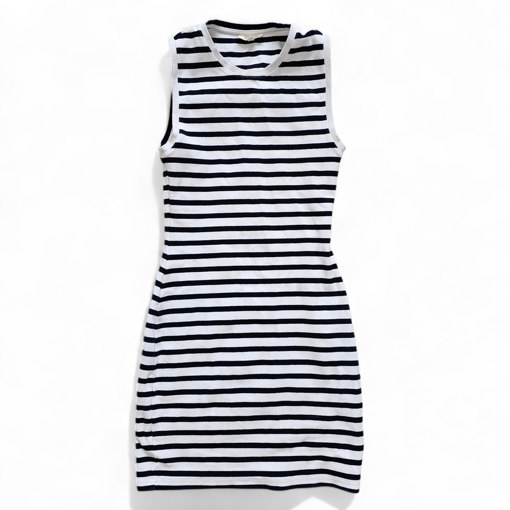 Wilfred Navy and White Bodycon Striped Mini Dress XS